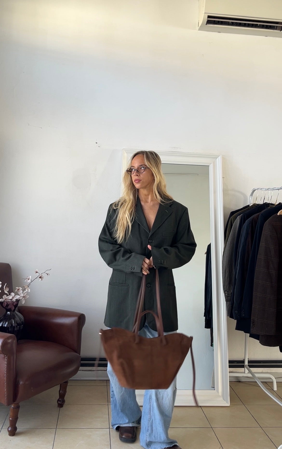 Blazer 100% lana Verdone oversize