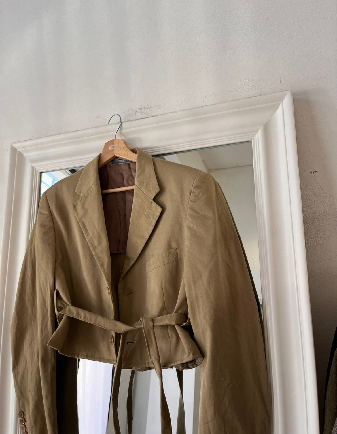 Blazer 100% cotone beige
