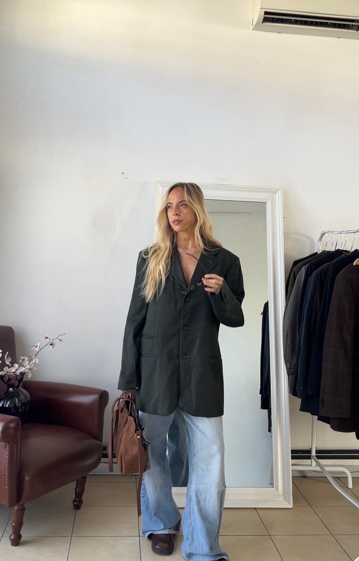 Blazer 100% lana Verdone oversize